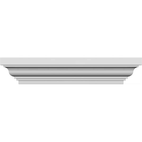 Ekena Millwork 68" Bottom Width x 74" Top Width x 4 1/2"H x 1/2"P Classic Crosshead CRH04X68ST-1 - main
